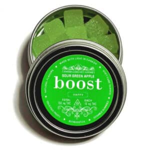 Boost Sour Green Apple Gummies 300MG THC 2