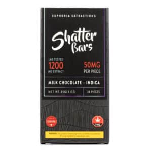 Indica Milk Chocolate Shatter Bar (Euphoria Extractions) | Weed Online Store