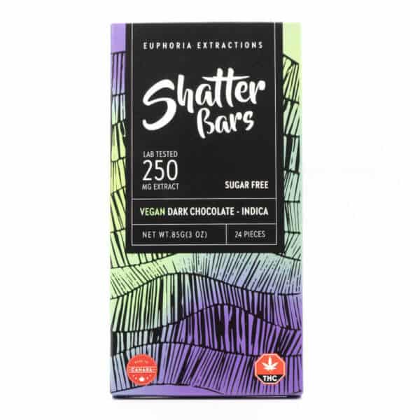 Indica Vegan Dark Chocolate Shatter Bar (Euphoria Extractions) | Weed Online Store