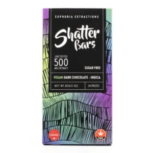 Indica Vegan Dark Chocolate Shatter Bar (Euphoria Extractions) | Weed Online Store