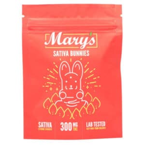 Marys Extreme Strength Sativa Bunnies 300MG THC 600x600 1