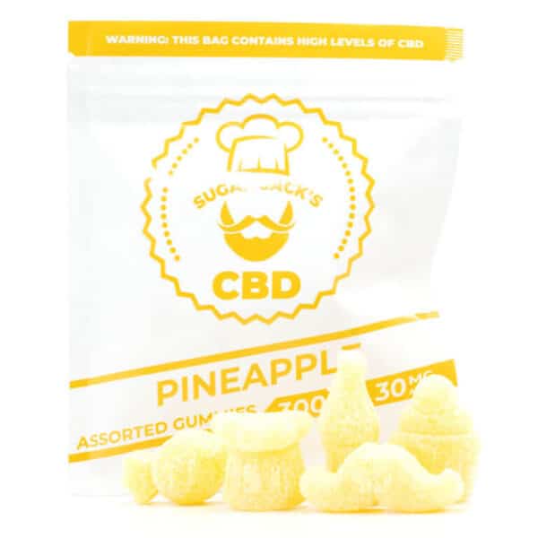 SugarJacks Assorted CBD Gummies Pineapple 300MG 768x768 1