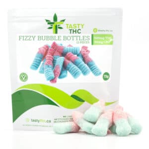 TastyTHC Fizzy Bubblegum Bottles 600MG THC