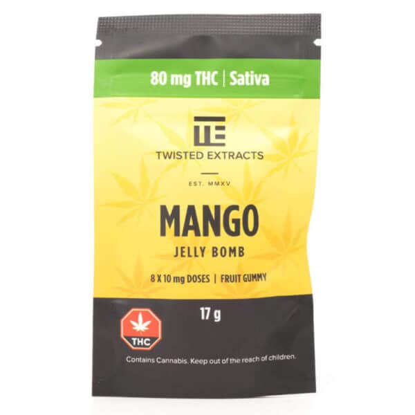 Twisted Extracts Mango Jelly Bomb THC 80MG Sativa 768x768 1