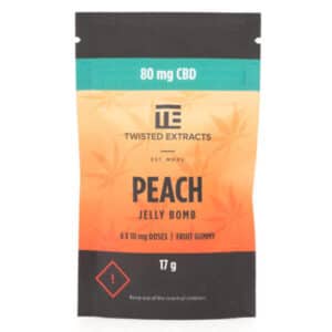 Twisted Extracts Peach Jelly Bomb CBD 80MG 600x600 1