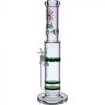 Glass Ice Bong with Double Honeycomb Disc Perc 16 Inch for sale