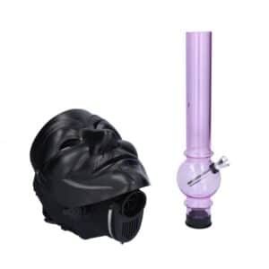 Anonymous Gas Mask Bong with Acrylic Bubble Tube | Black | Weed Online Store