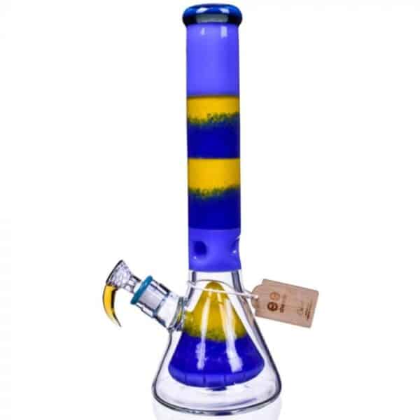 Cheech Glass Color Frit Beaker Ice Bong with Pyramid Perc | Weed Online Store