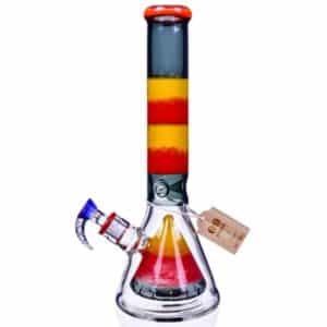 Cheech Glass Color Frit Beaker Ice Bong with Pyramid Perc | Weed Online Store