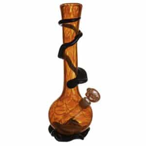 Noble Glass 12 Inch Tall Orange Glass Bong | Weed Online Store