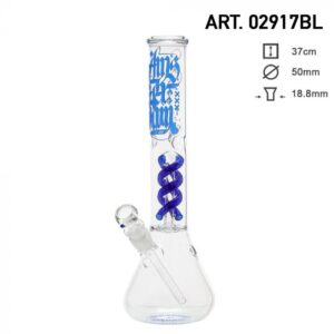 Amsterdam Glass Beaker Base Spiral Perc Ice Bong