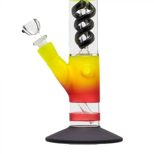 Amsterdam Glass Fading Color Spiral Perc Bong - Image 3