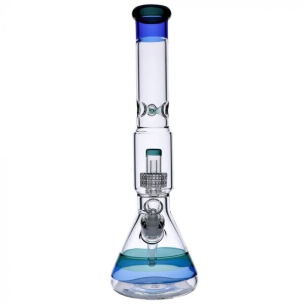 Beaker Base Ice Bong with Drum Perc | 15.7 Inch - Image 5