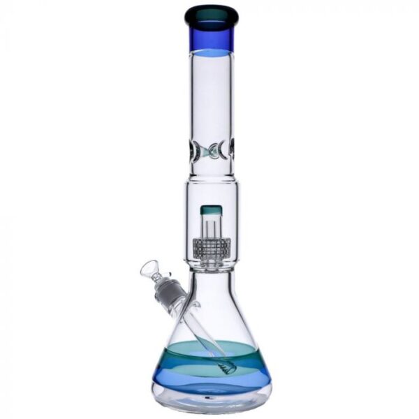 Beaker Base Ice Bong with Drum Perc | 15.7 Inch - Image 3