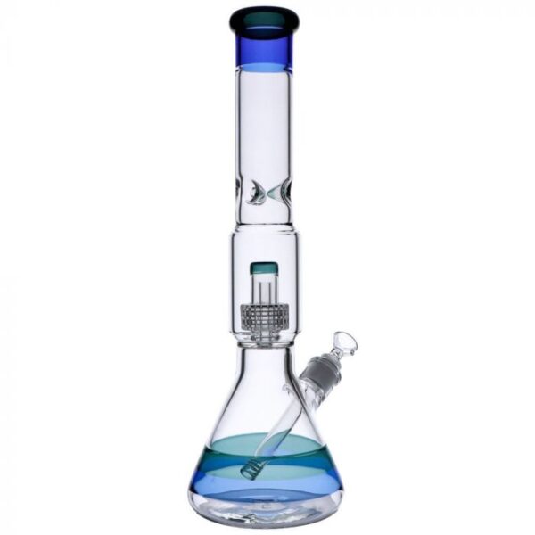 Beaker Base Ice Bong with Drum Perc | 15.7 Inch - Image 4