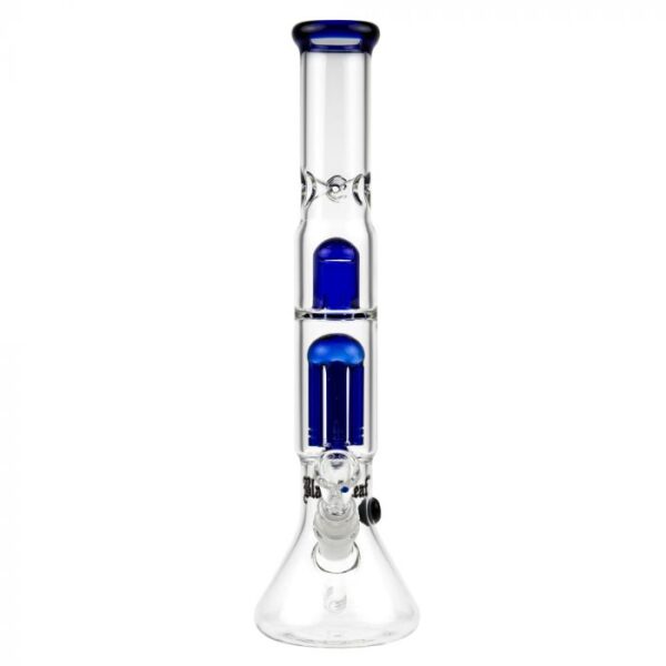 Black Leaf - ELITE Beaker Base 6-arm Perc Bong - Carb Hole - Blue - Image 2