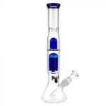 Black Leaf - ELITE Beaker Base 6-arm Perc Bong - Carb Hole - Blue