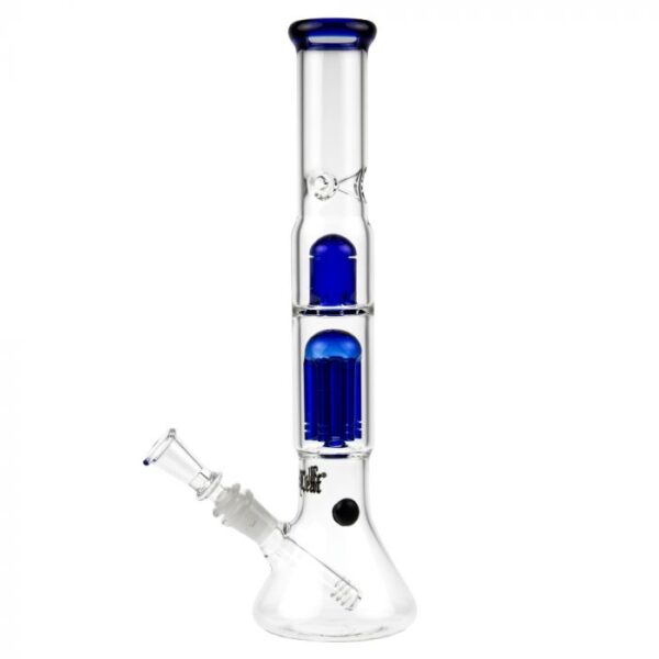 Black Leaf - ELITE Beaker Base 6-arm Perc Bong - Carb Hole - Blue - Image 4