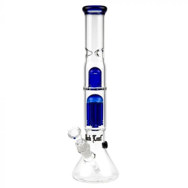 Black Leaf - ELITE Beaker Base 6-arm Perc Bong - Carb Hole - Blue - Image 3