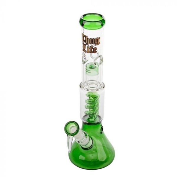 Thug Life OG Series V2 Beaker Base Spiral Perc Ice Bong | Green - Image 2