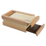 Black Leaf Wooden Pollen Sifter Kief Box | Large