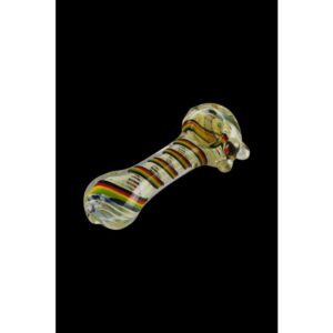 Worked Rasta Spoon Glass Pipe