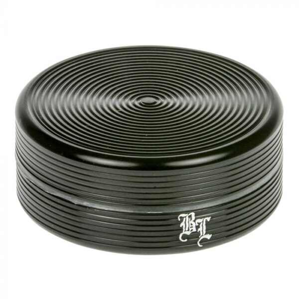 Black Leaf Ripple Textured Aluminum Herb Grinder | 2-part | 50mm - Image 3