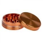 Black Leaf Ripple Textured Aluminum Herb Grinder | 2-part | 50mm