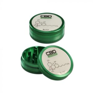 Black Leaf Green CBD Herb Grinder | 2 Part