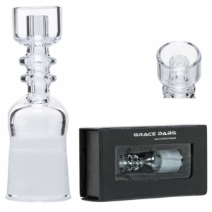 Grace Glass - Ribbed Chess piece Quartz Nail for Oils and Concentrates - Female joint - 18.8mm