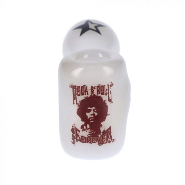 Famous Brandz Jimi Rock On Glass Sherlock Pipe | 4 Inch - Image 2