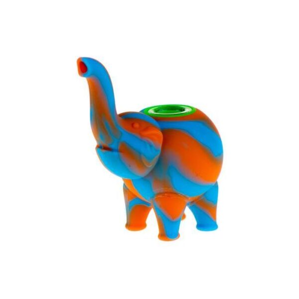 Silicone Mini Elephant Hand Pipe - Image 2