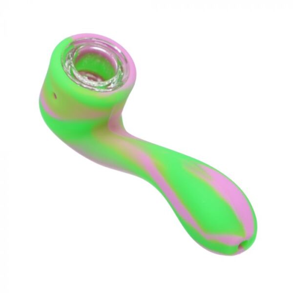 Silicone Sherlock Hand Pipe with Insert Bowl - Image 5