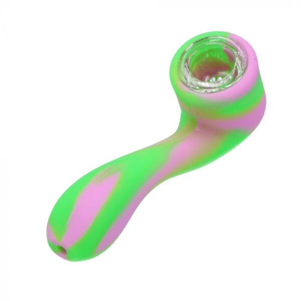 Silicone Sherlock Hand Pipe with Insert Bowl - Image 4