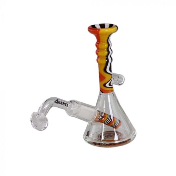 Black Leaf Colored Swirl Mini Dab Rig - Image 2