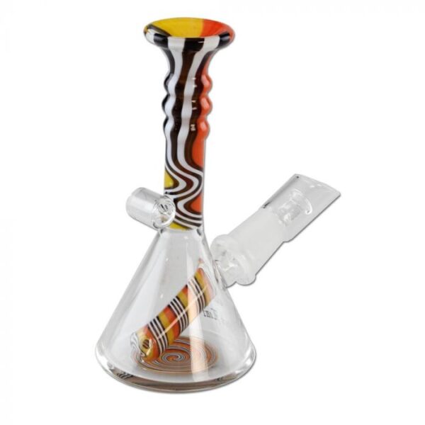 Black Leaf Colored Swirl Mini Dab Rig with Nail - Image 4