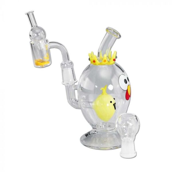 Black Leaf King Egg Percolator Dab Rig