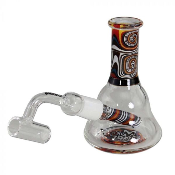 Black Leaf Multi-Colored Swirl Mini Dab Rig