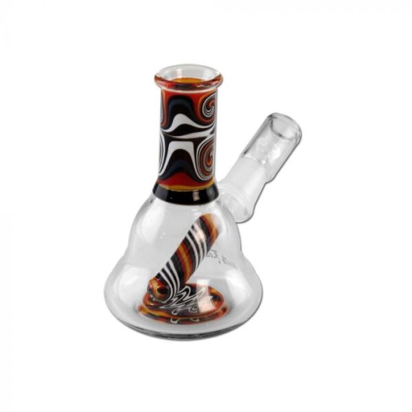 Black Leaf Multi-Colored Swirl Mini Dab Rig with Nail - Image 2