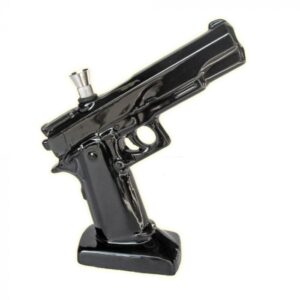 Ceramic .45 Pistol Shaped Bong | 8.5 Inch