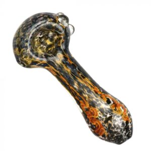 Fritted Squiggle Spoon Glass Pipe