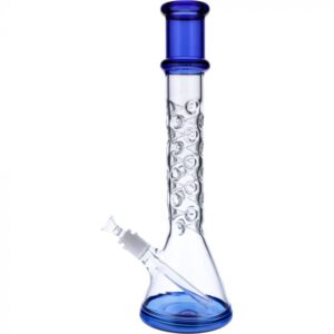 Beaker Base Bong with Textured Neck | 16.5 Inch