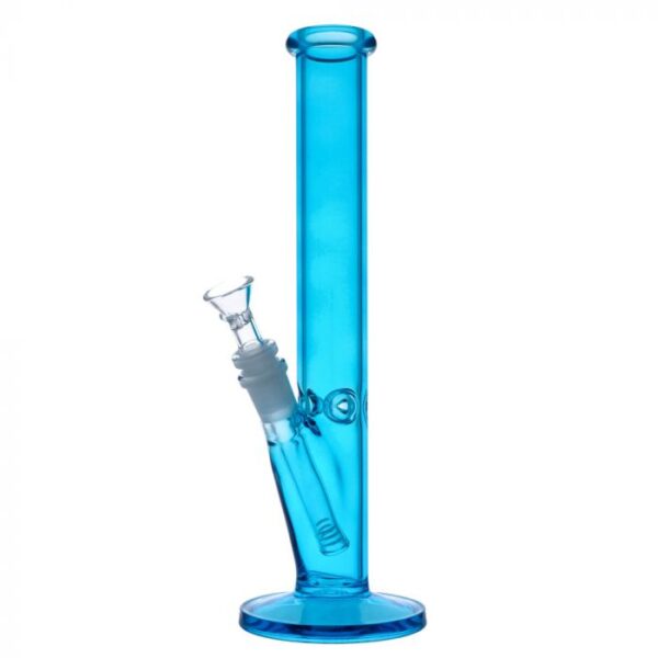 Straight Cylinder Neon Glass Ice Bong - Image 2