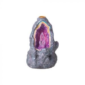 Crystal Cave Backflow Incense Burner with LED Light