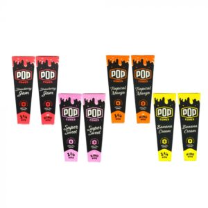 Pop Cones King and 1 ¼ Size Pre-Rolled Cones with Flavor Tip | Mixed 8 Pack