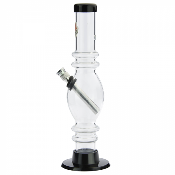 Acrylic Straight Tube Egg Bong with Marias | Clear - Image 3