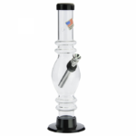 Acrylic Straight Tube Egg Bong with Marias | Clear