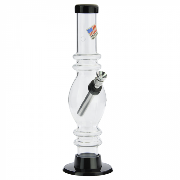 Acrylic Straight Tube Egg Bong with Marias | Clear