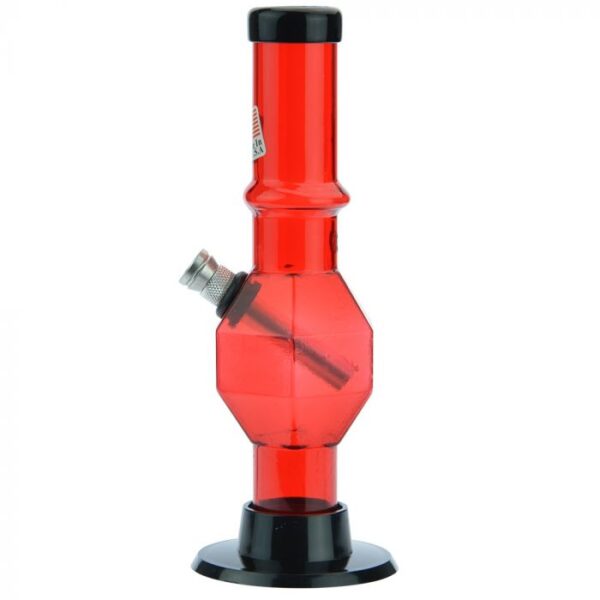 Acrylic Straight Tube Bubble Base Mini Bong with Maria - Image 3