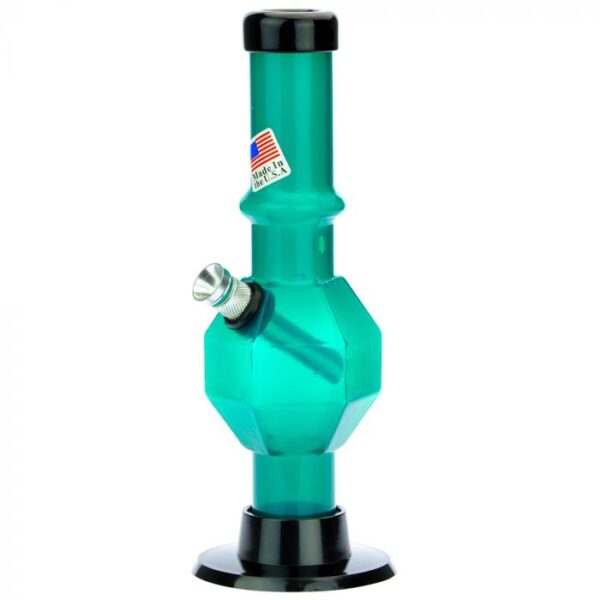 Acrylic Straight Tube Bubble Base Mini Bong with Maria - Image 5